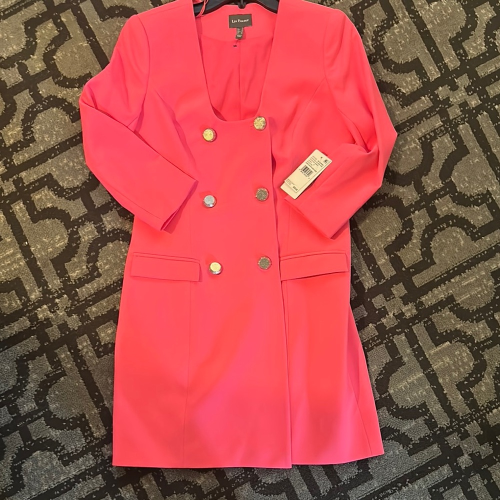 Liv Foster Vibrant Pink Blazer Dress
